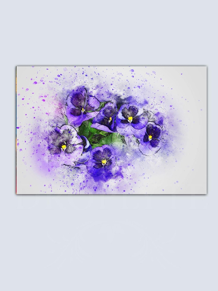 لوحة جدارية ديكورية لرسم رقمي لزهور جميلة، 60 سم × 40 سم