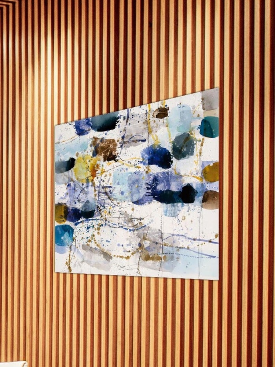 لوحة جدارية ديكورية لرسم تجريدي متعدد الألوان، 30 سم × 30 سم