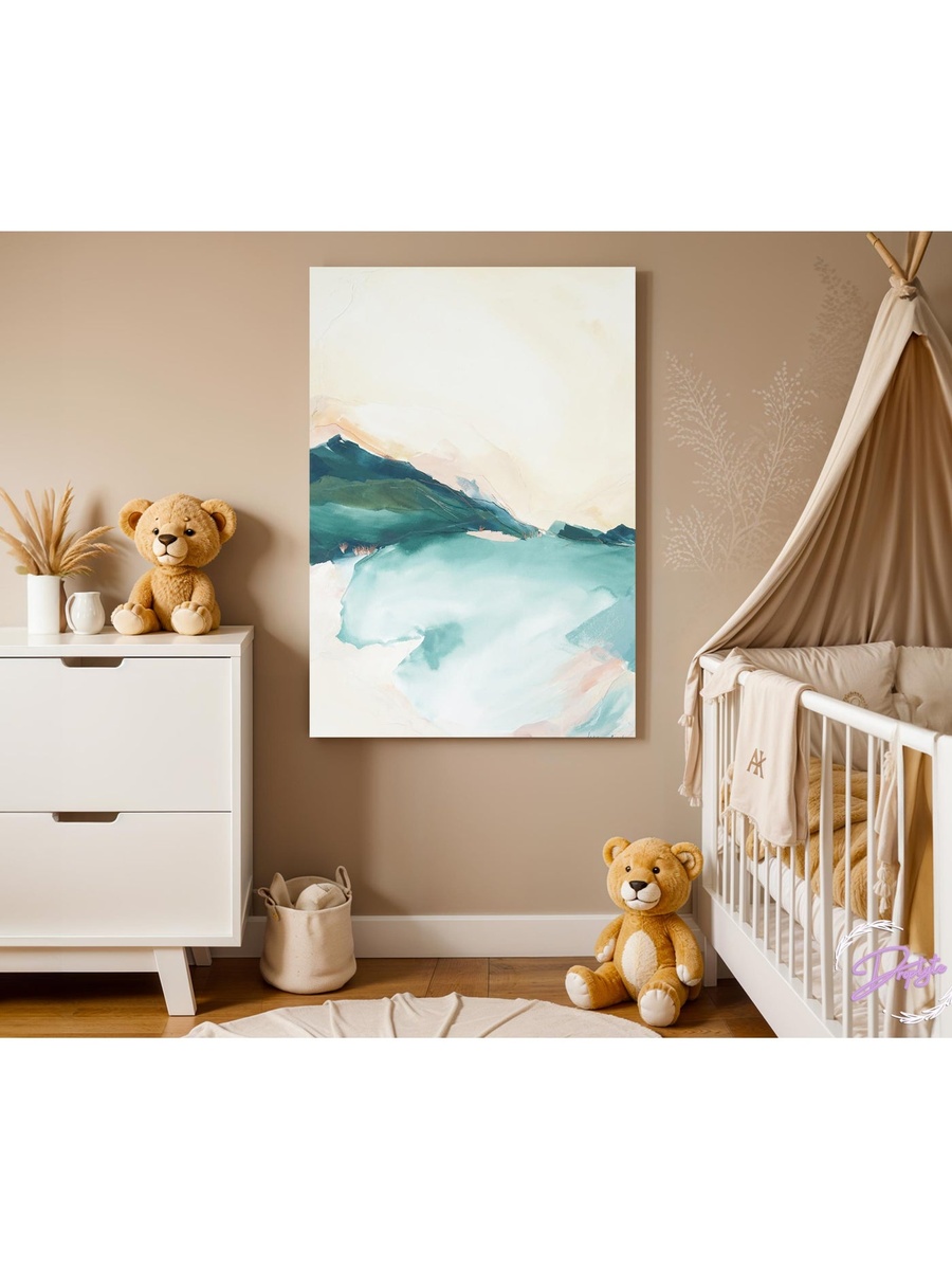 Abstract Painting Framed Canvas Wall Art, 40cm x 60cm