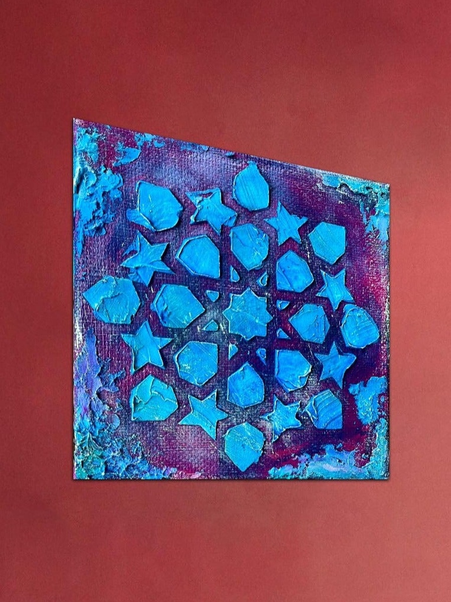 Multicolor Abstract Pattern Painting Decorative Wall Art, 30cm x 30cm