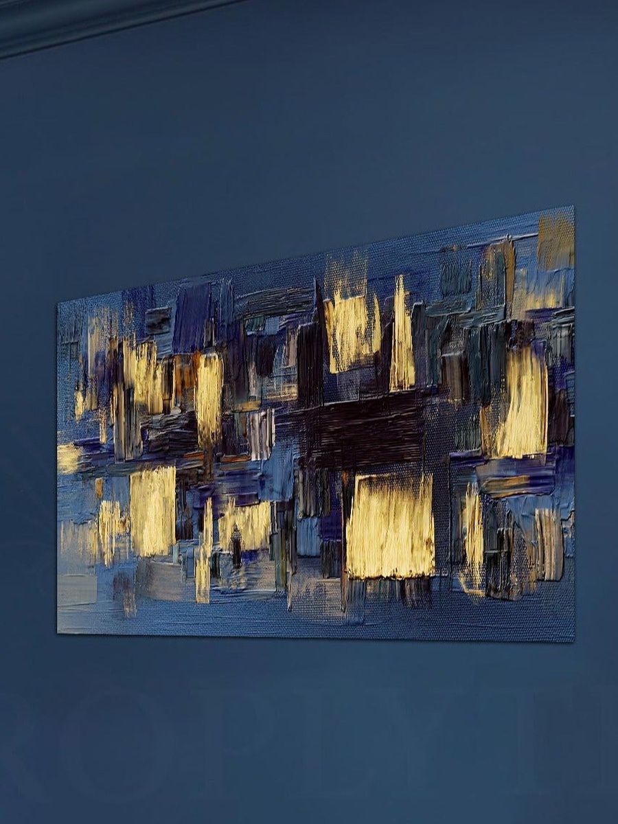 لوحة جدارية ديكورية لرسم تجريدي متعدد الألوان، 60 سم × 40 سم