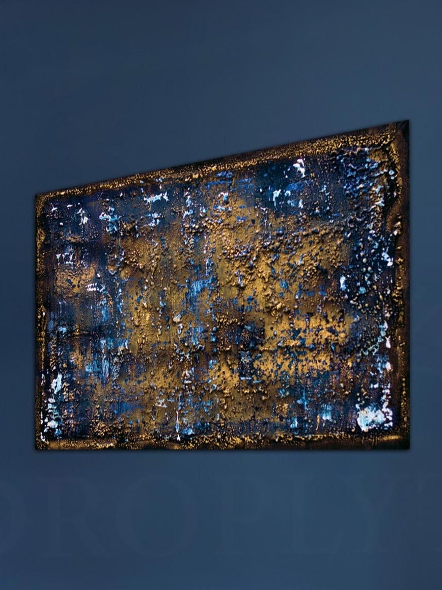 لوحة فنية جدارية ديكورية مجردة متعددة الألوان، 40 سم × 30 سم