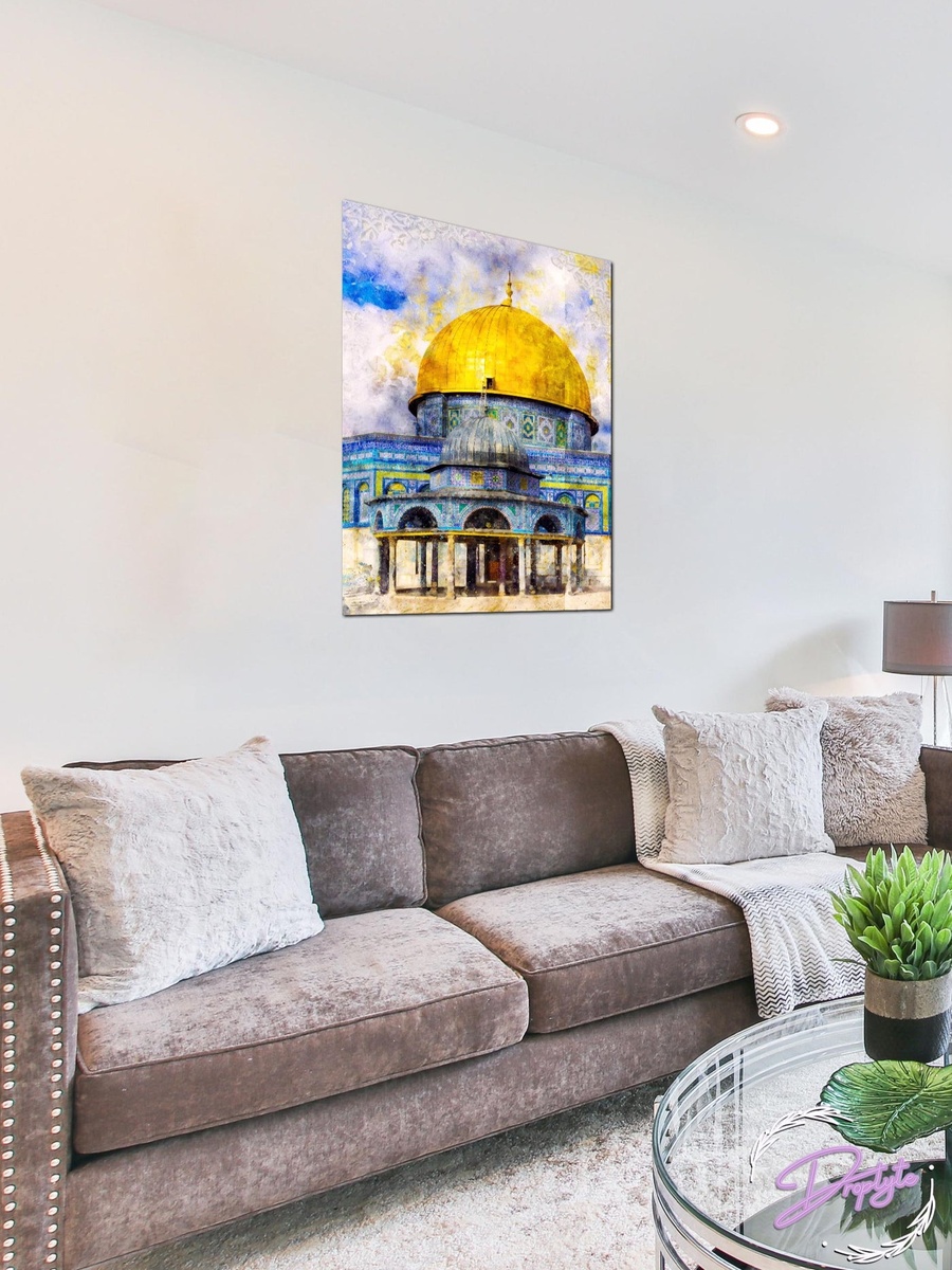 Masjid Al-Aqsa Palestine Al-Quds Painting Decorative Wall Art, 40cm x 60cm