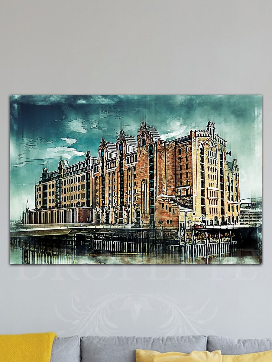 Beautiful Building Painting Decorative Wall Art, 60cm x 40cm