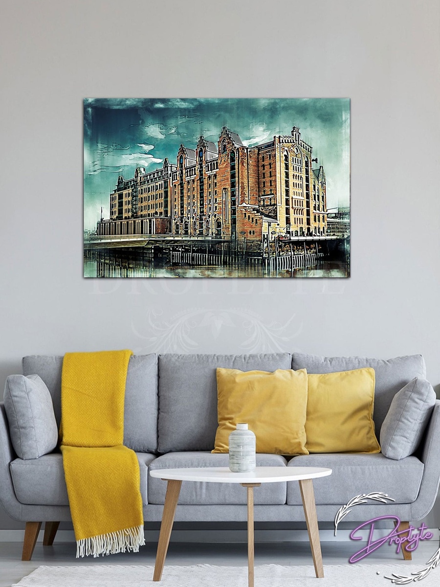 Beautiful Building Painting Decorative Wall Art, 60cm x 40cm