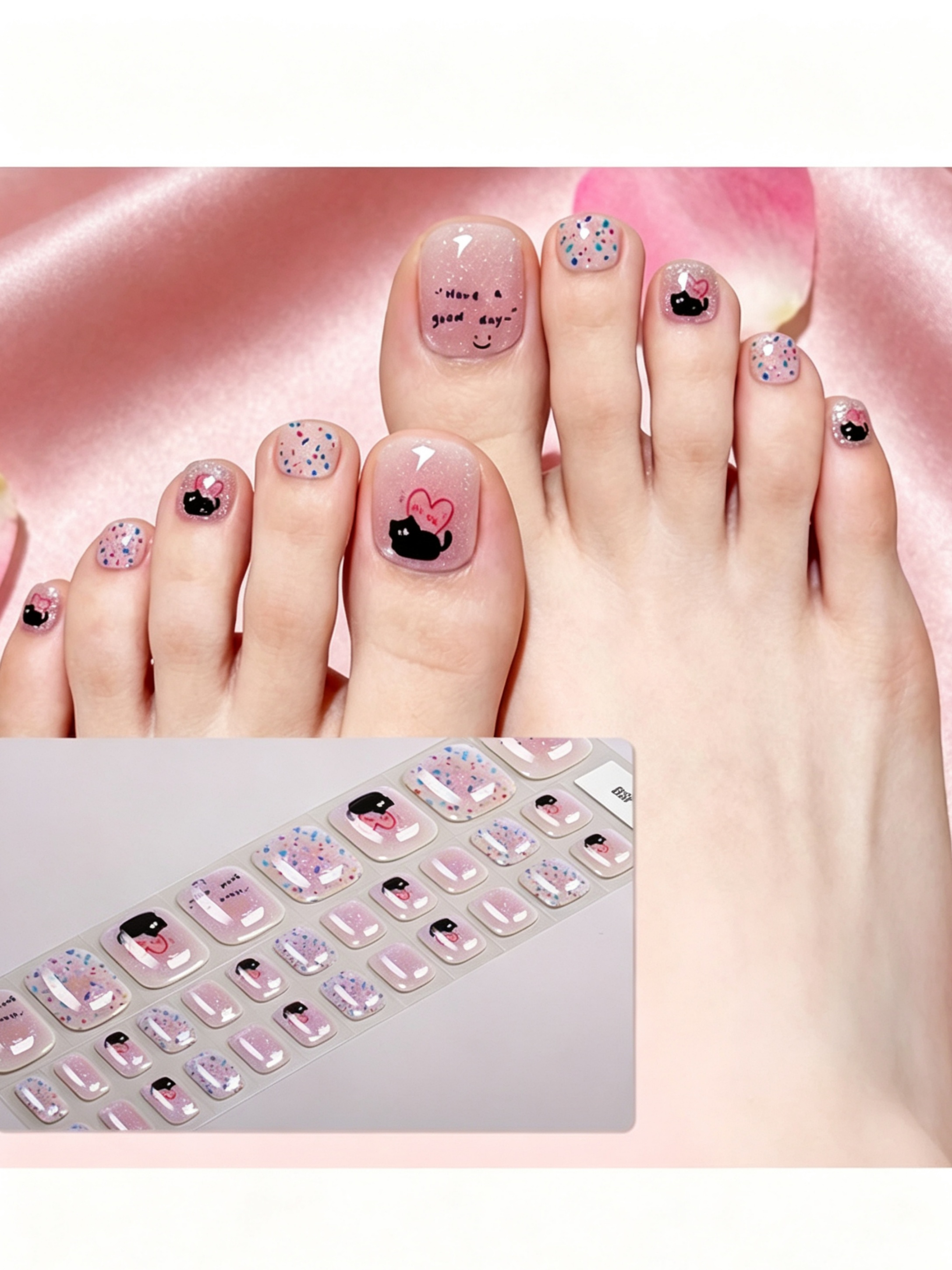 Glitter Toe Nail Stickers