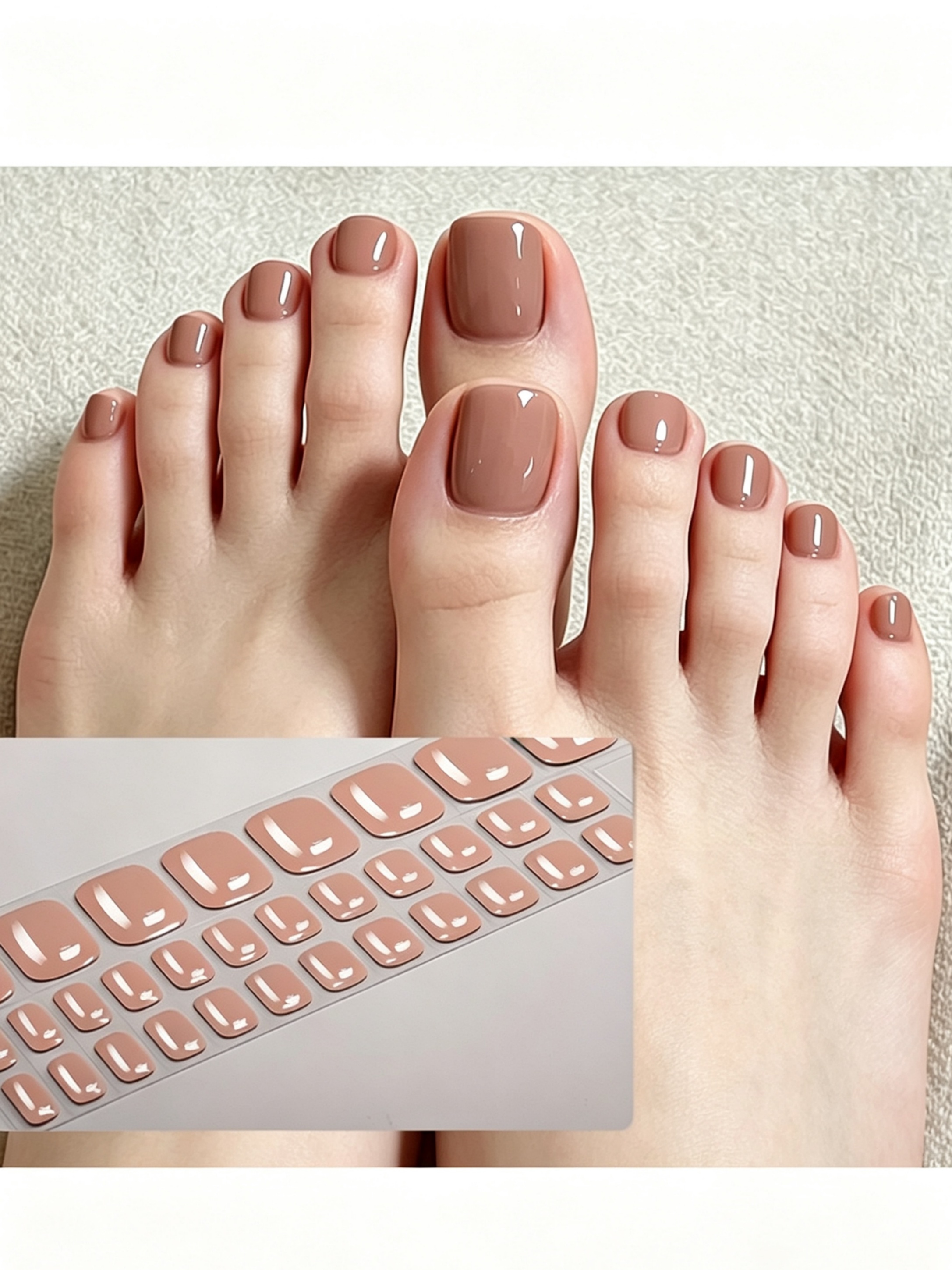 Nude Gel Toe Nail Stickers