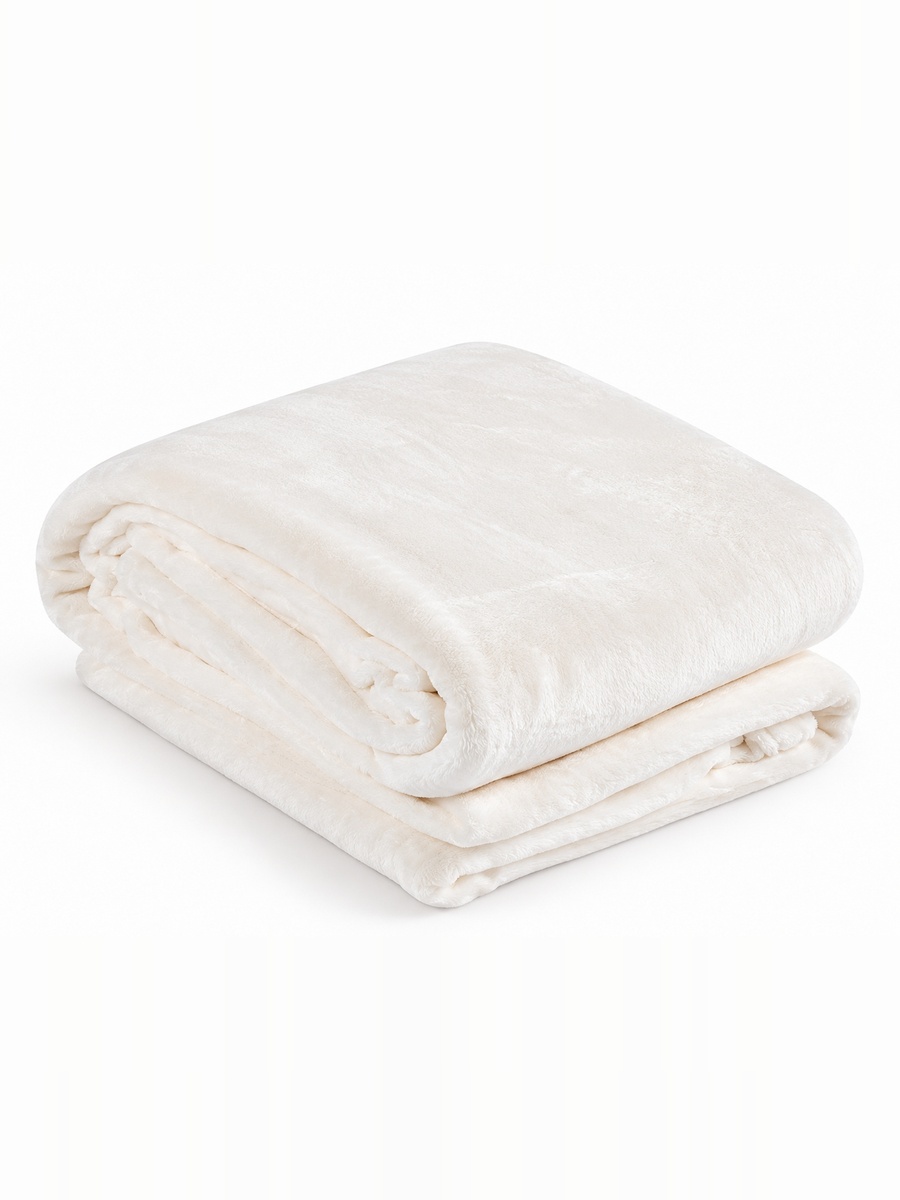 Mellow-Twin Micro Flannel Blanket, 150x220 cm - Cream