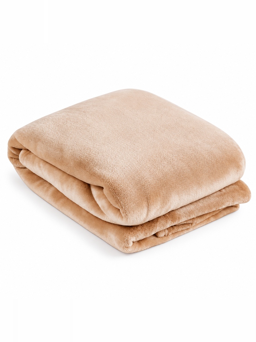 Mellow-Twin Micro Flannel Blanket, 150x220 cm - Beige