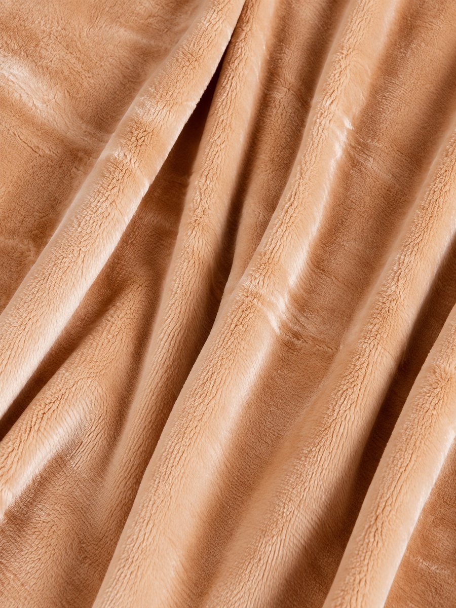 Mellow-Twin Micro Flannel Blanket, 150x220 cm - Beige