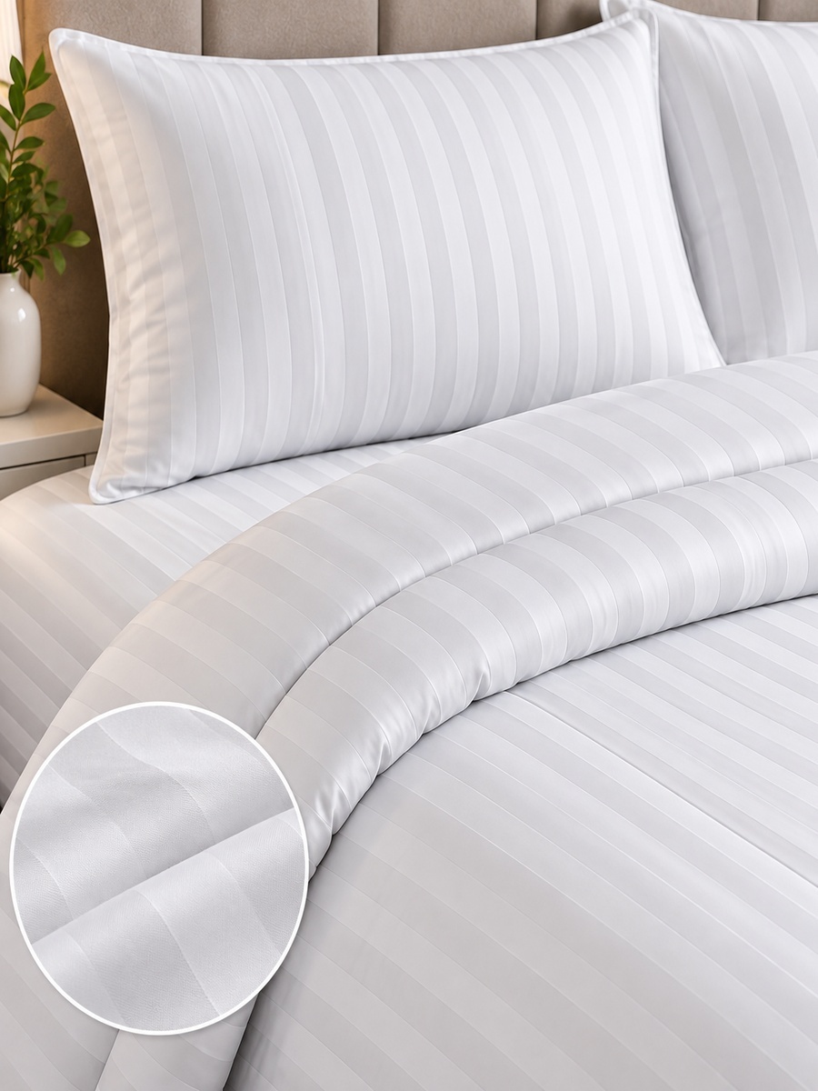 2-Piece Cotton Ease Single Comforter Set 140x200 cm - White