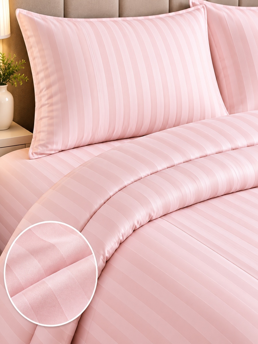2-Piece Cotton Ease Single Comforter Set 140x200 cm - Blush