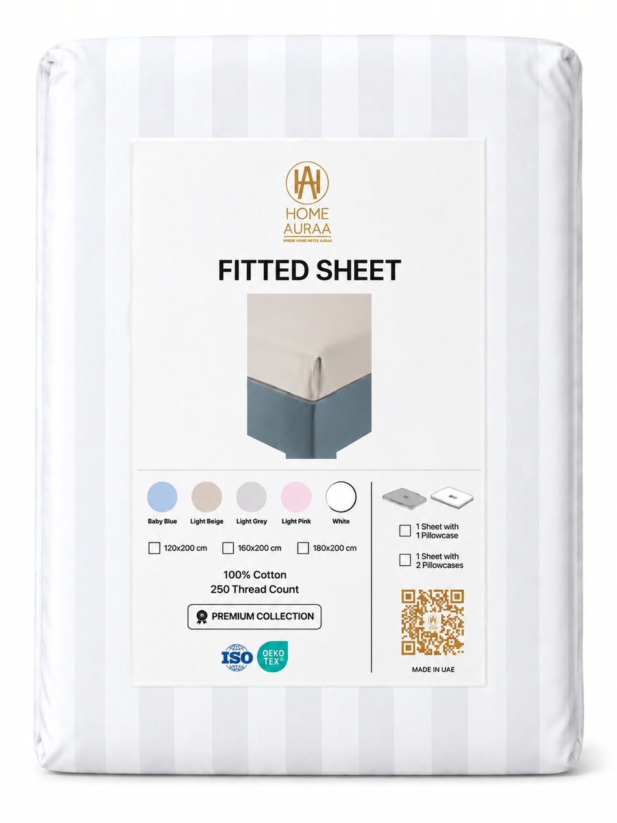 Cotton Ease Fitted Sheet, 120x200x33cm - White