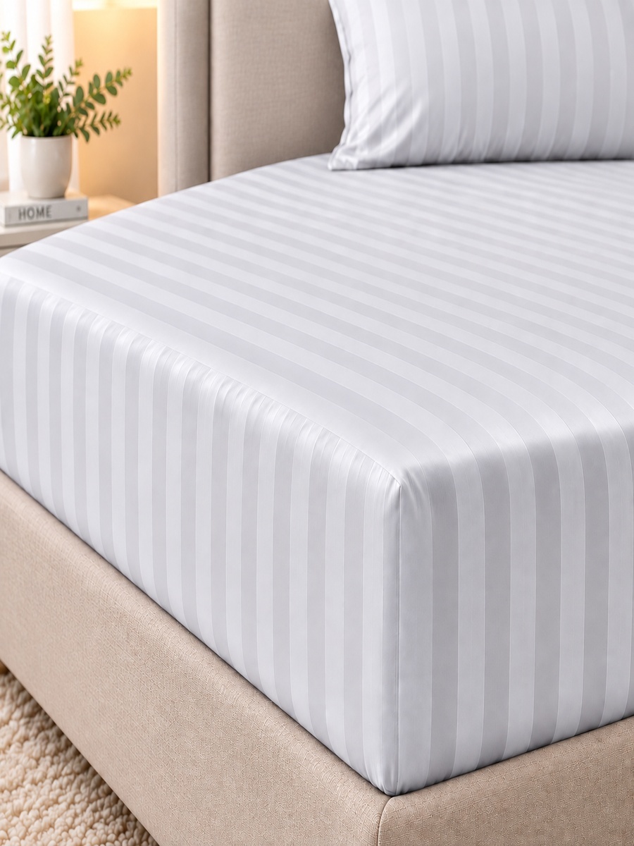 Cotton Ease Fitted Sheet, 120x200x33cm - Grey