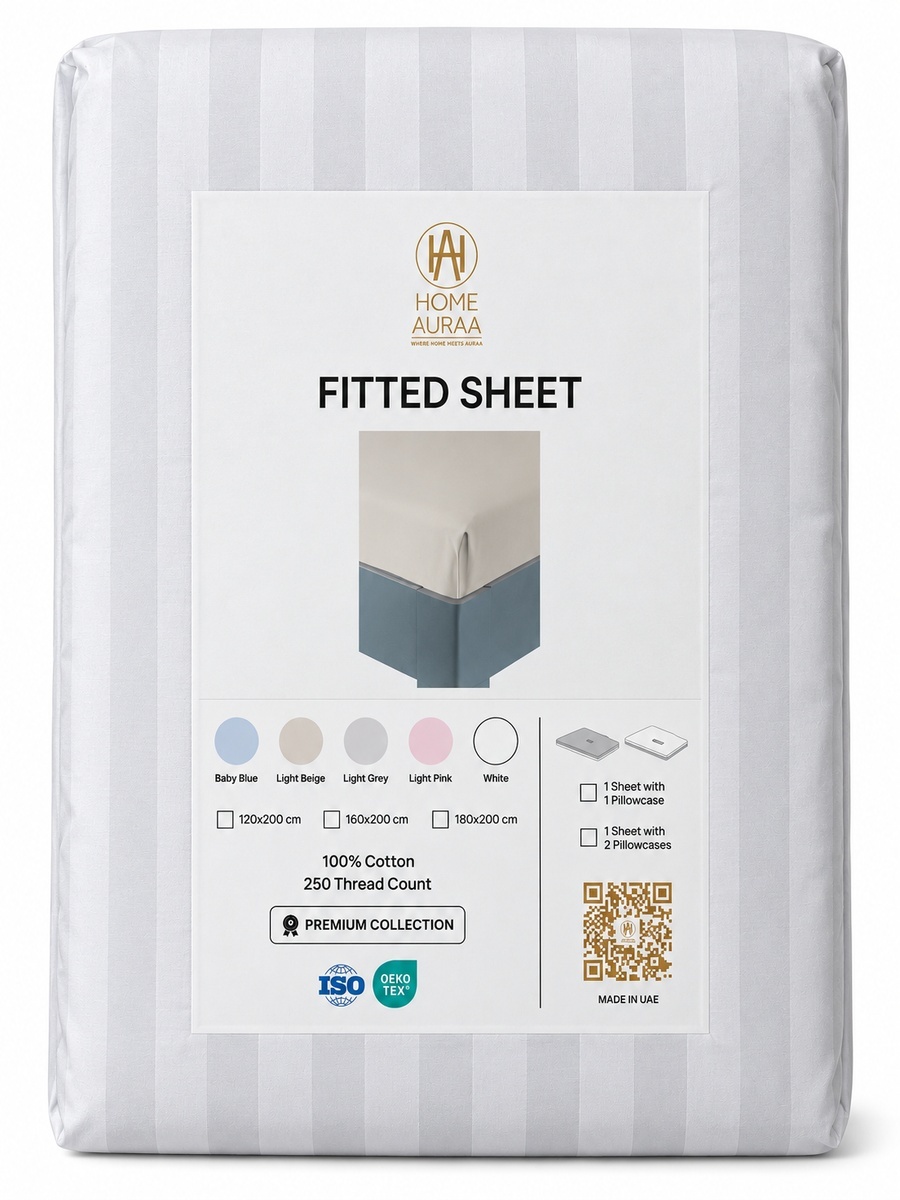 Cotton Ease Fitted Sheet, 120x200x33cm - Grey
