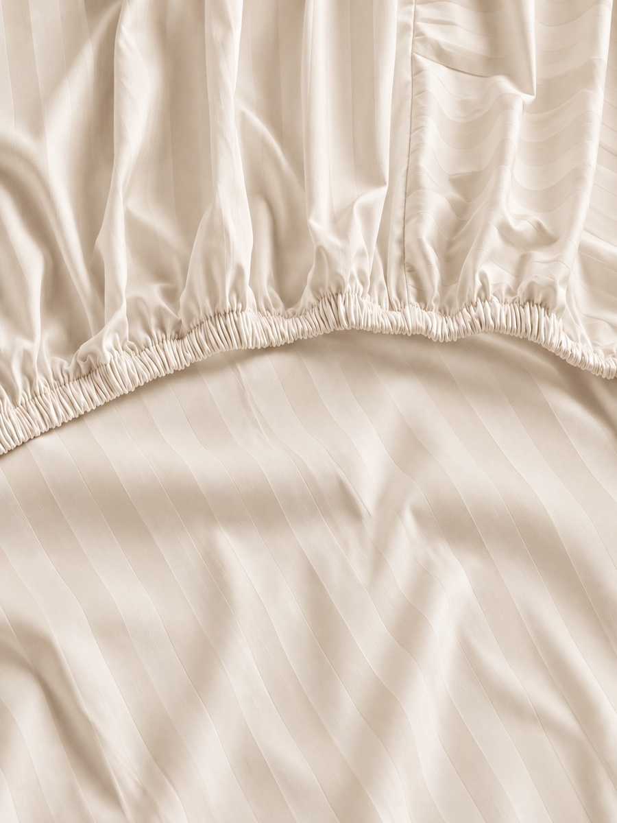Cotton Ease Fitted Sheet, 180x200x33cm - Beige