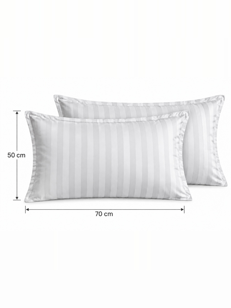 2-Piece Cotton Ease Pillow Case  50x75 cm - Grey