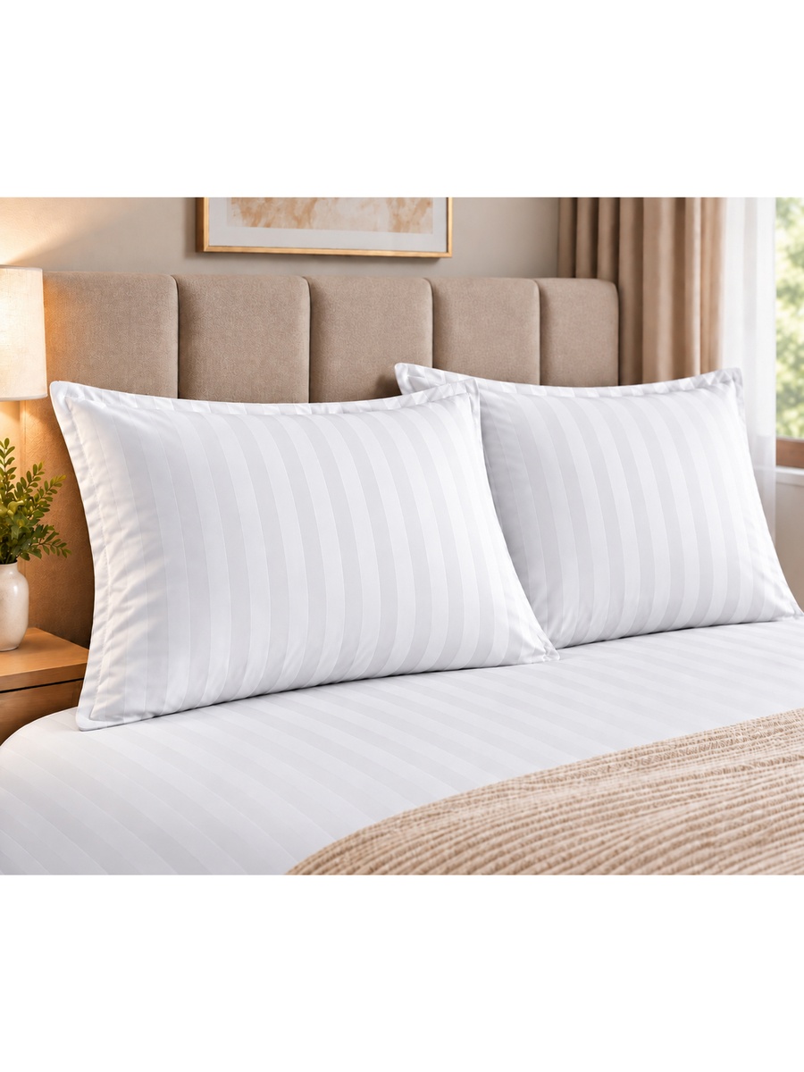 2-Piece Cotton Ease Pillow Case  50x75 cm - White