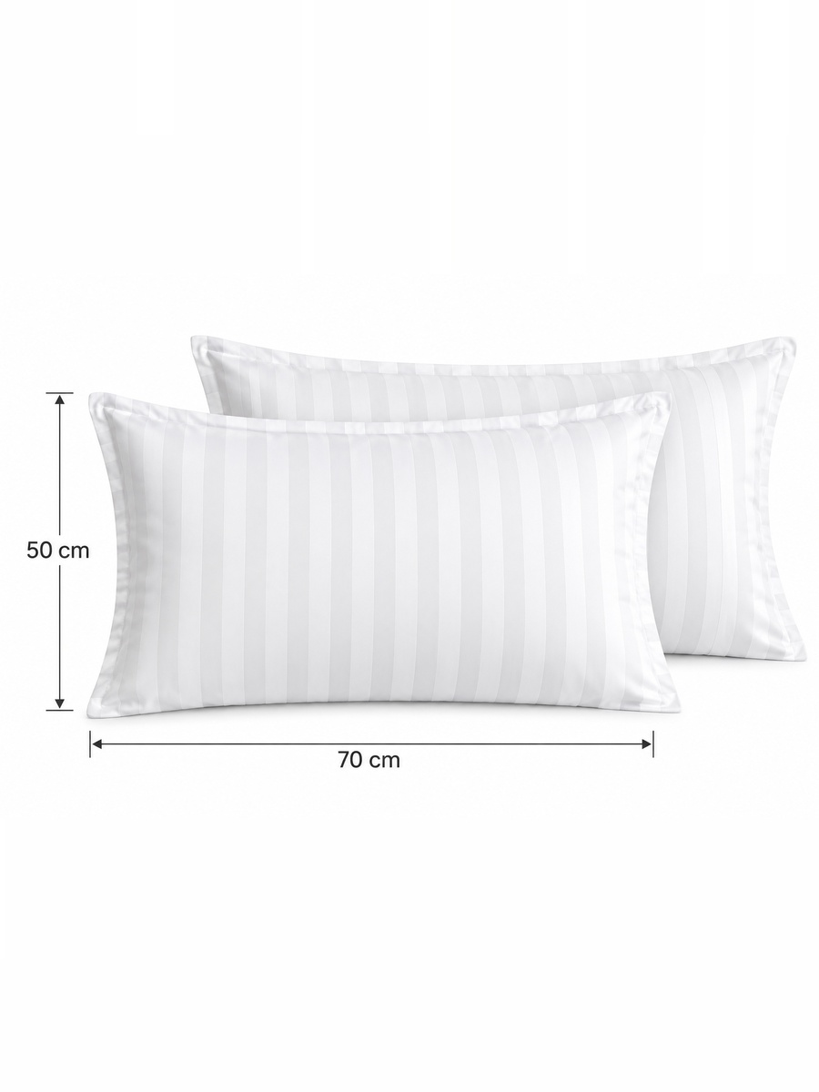 2-Piece Cotton Ease Pillow Case  50x75 cm - White