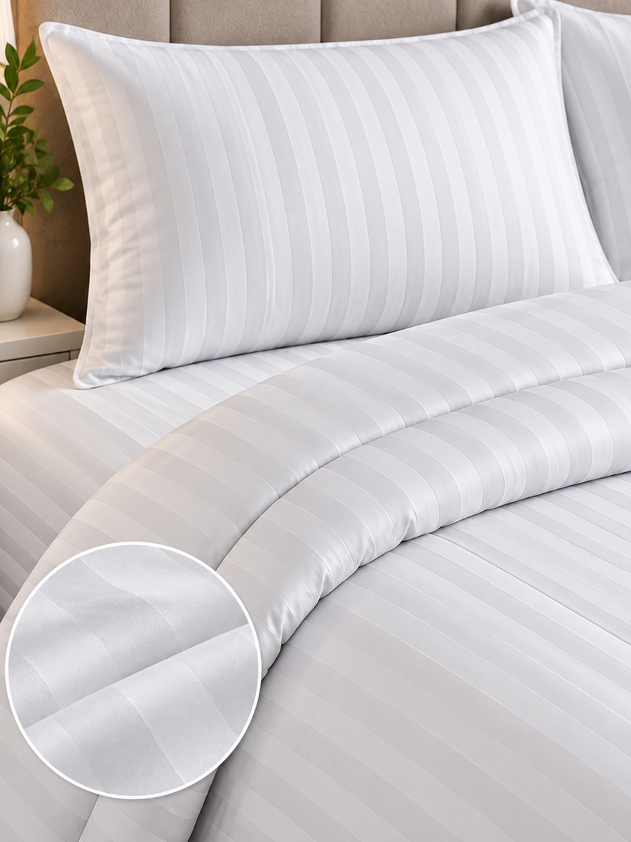2-Piece Cotton Ease Pillow Case  50x75 cm - White
