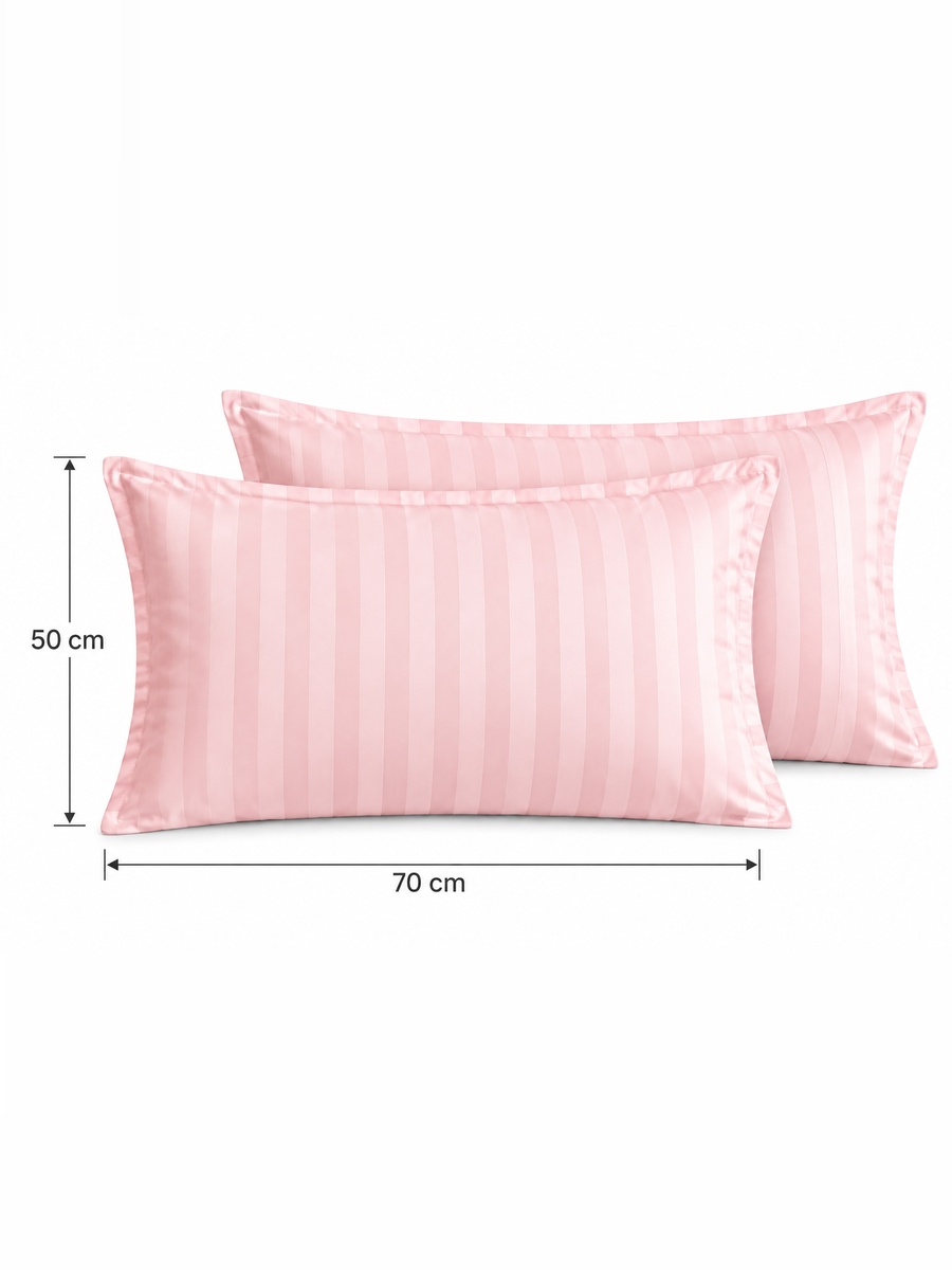 2-Piece Cotton Ease Pillow Case  50x75 cm - Blush