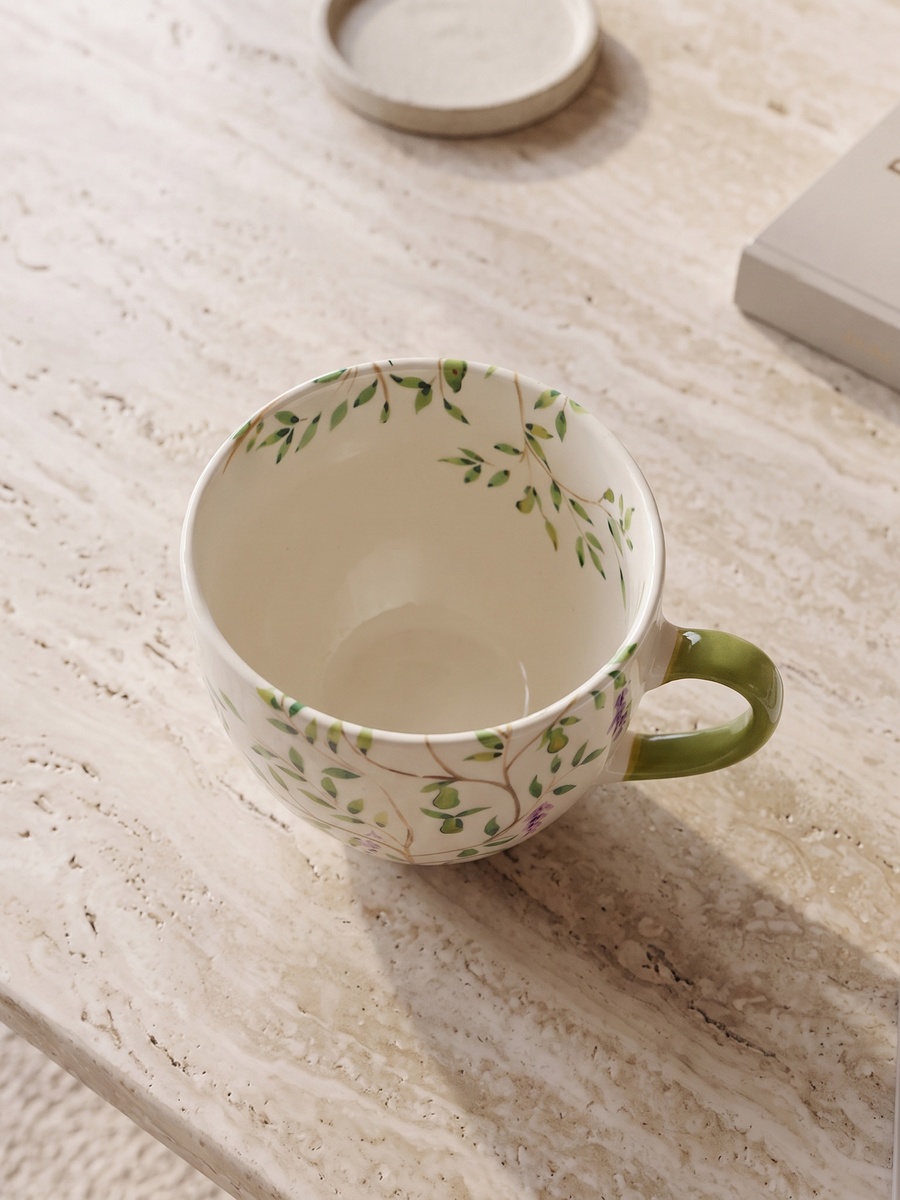 Floral Decal New Bone China Mug - 430 ml