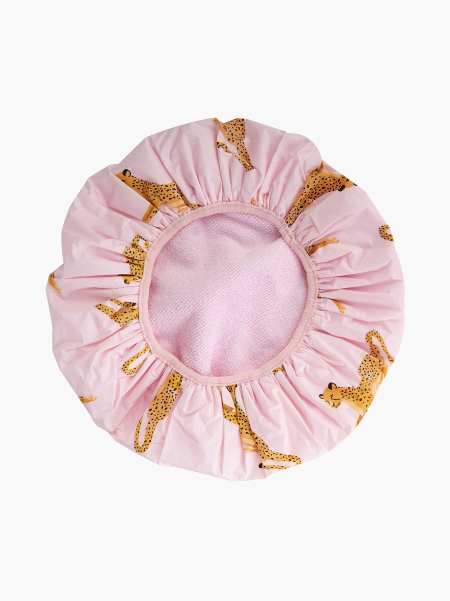 Reversible Shower Cap Leopard Pattern 1 Pc