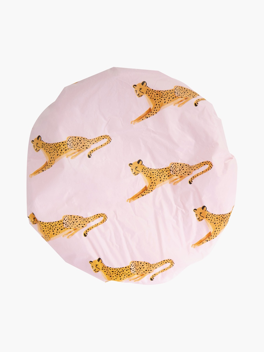 Reversible Shower Cap Leopard Pattern 1 Pc