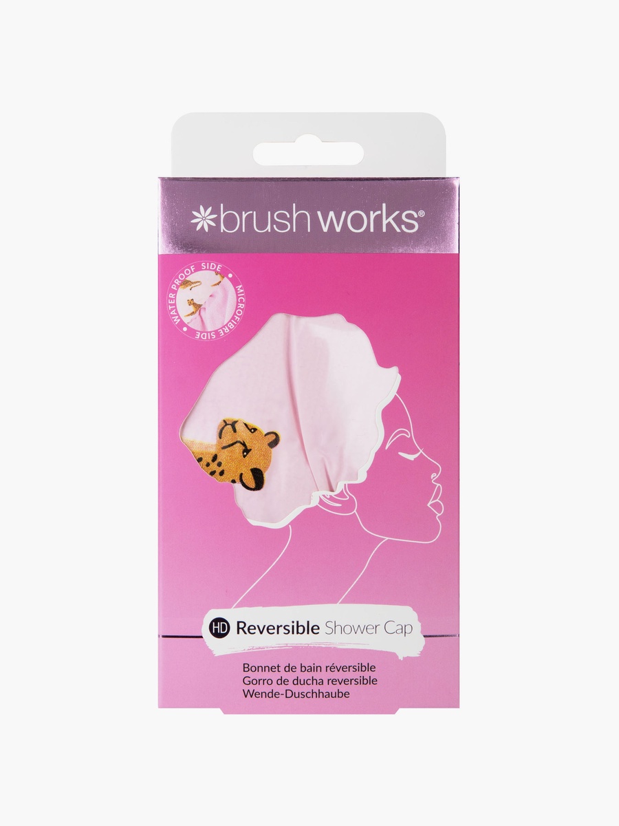 Reversible Shower Cap Leopard Pattern 1 Pc