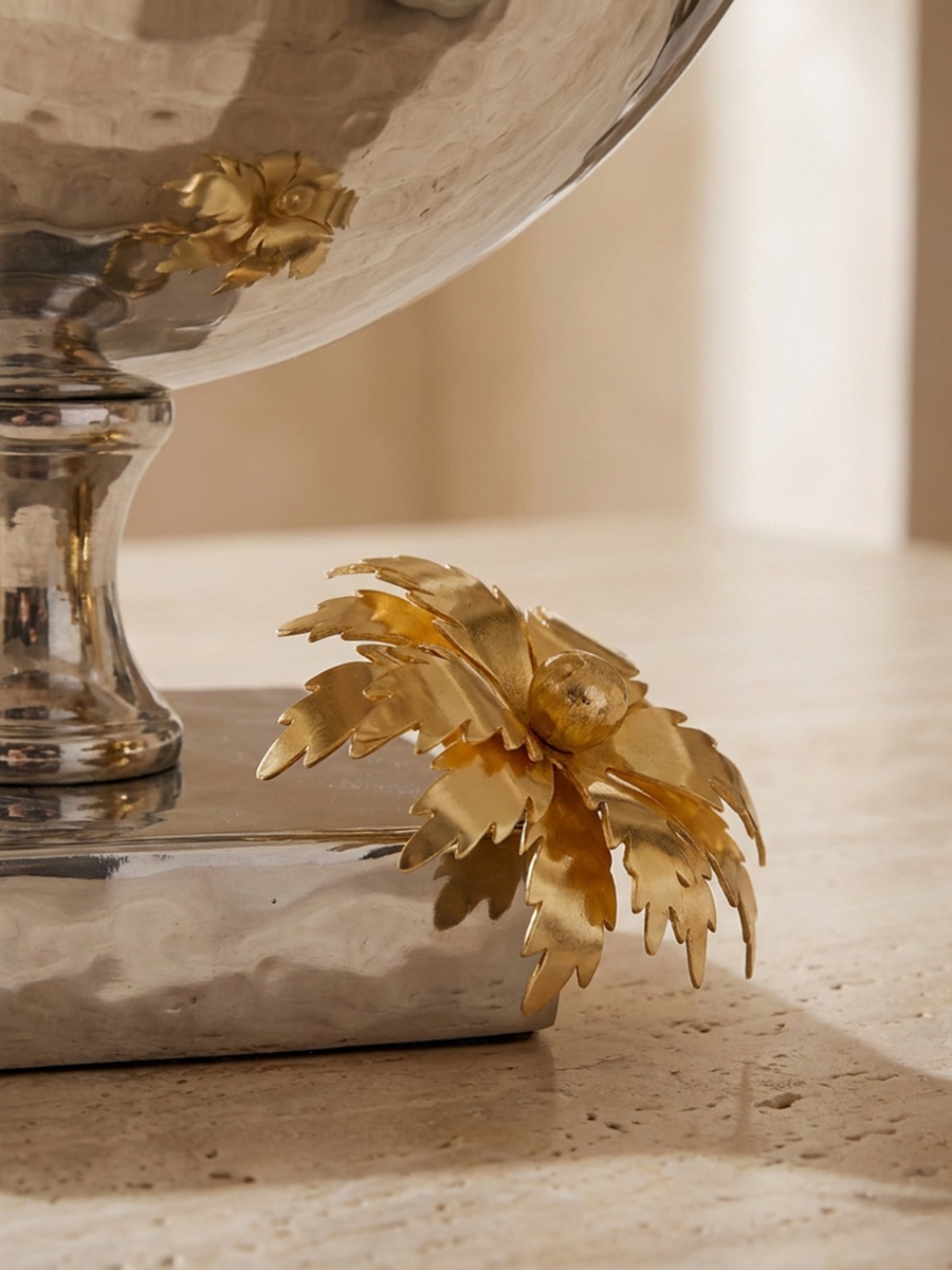 Palm Stainless Steel Decorative Bowl