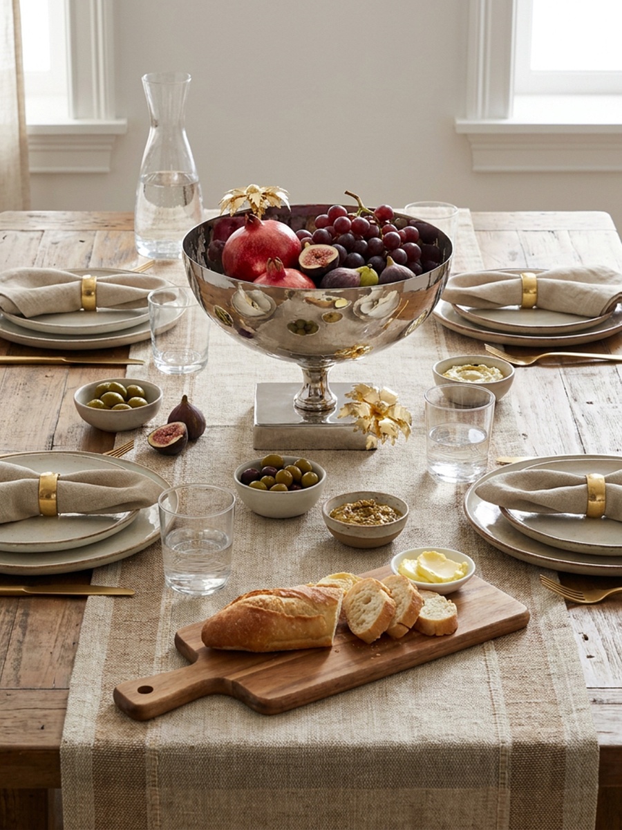 Palm Stainless Steel Decorative Bowl
