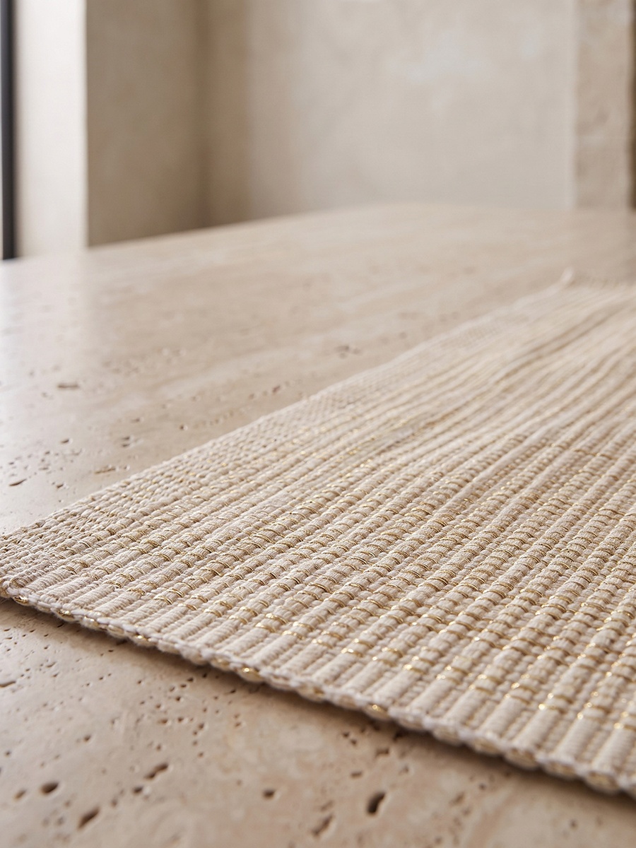 Nehma 4-Piece Ribbed Placemat Set - 30x45 cms