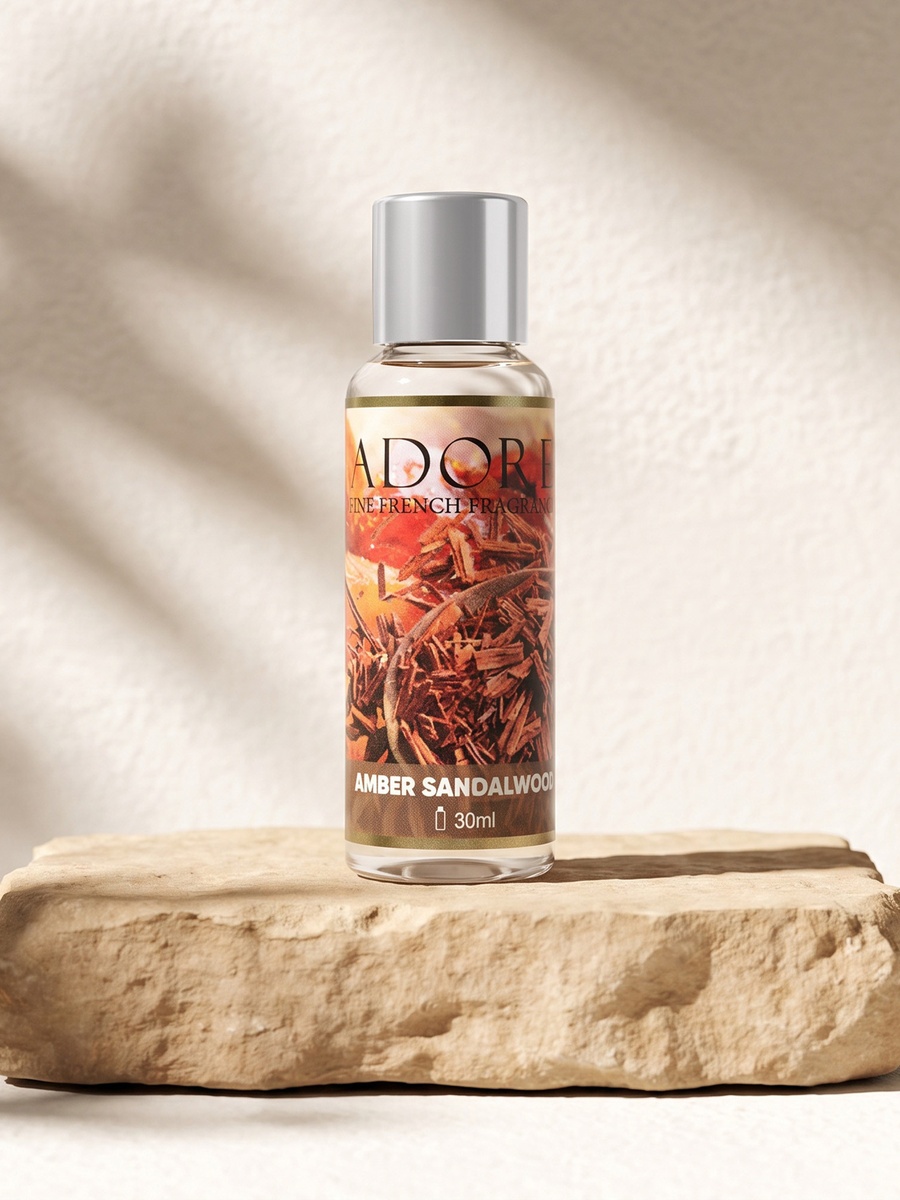 زيت عطري أدور برائحة العنبر وخشب الصندل سعة 30 مل