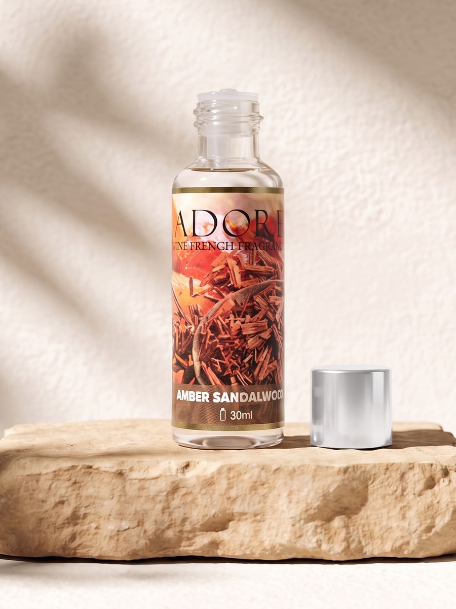 زيت عطري أدور برائحة العنبر وخشب الصندل سعة 30 مل