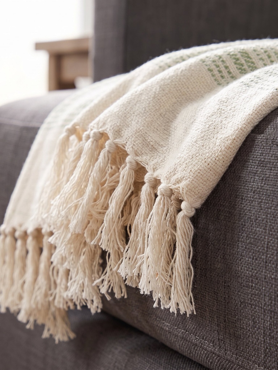 Striped Cotton Throw - 125x150 cms