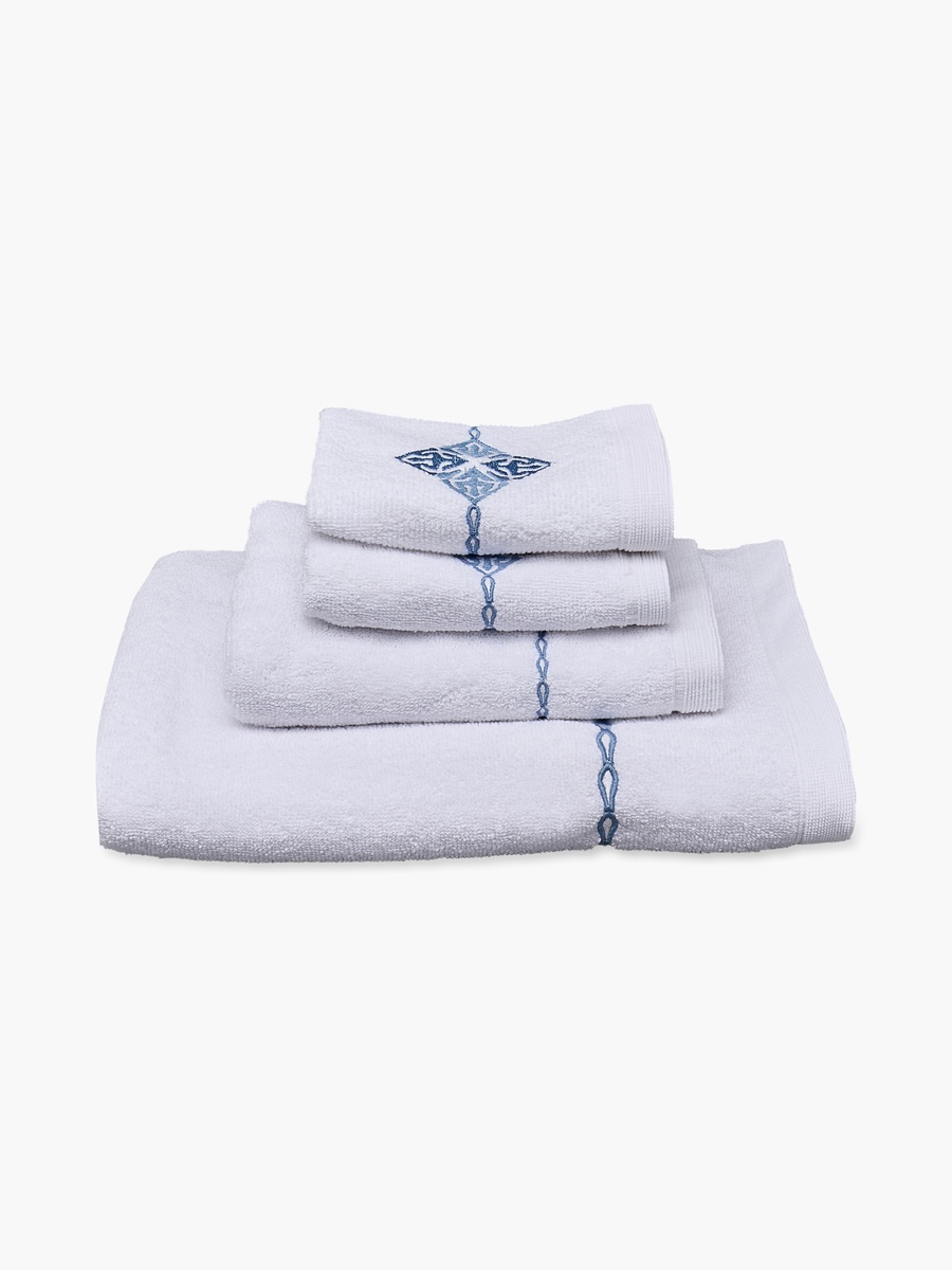 Zarqa 2-Piece Embroidered Guest Towel Set - 30x50 cm