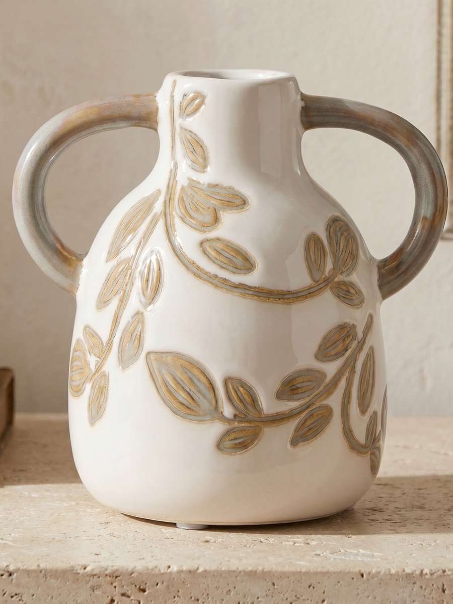 Decorative Ceramic Vase - 15x11x15 cms