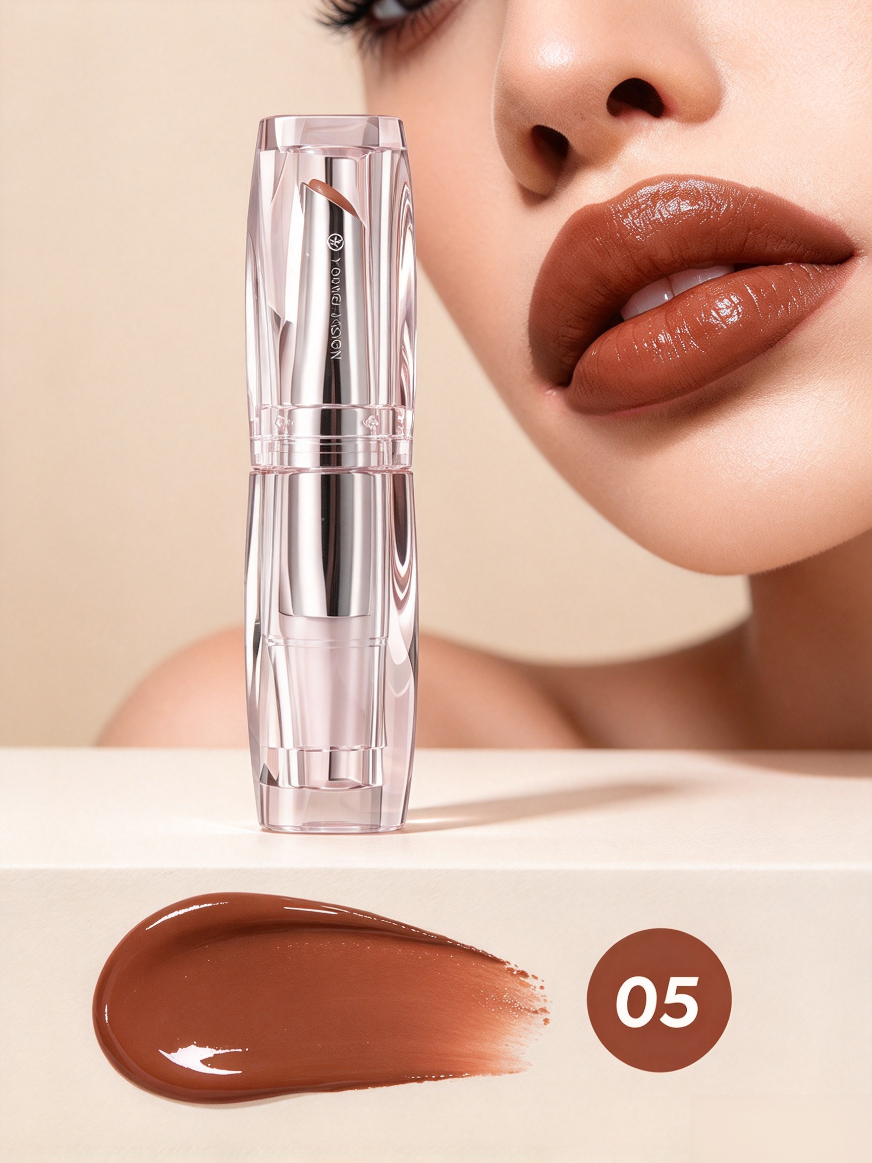 Coffee Brown Glossy Lip Balm