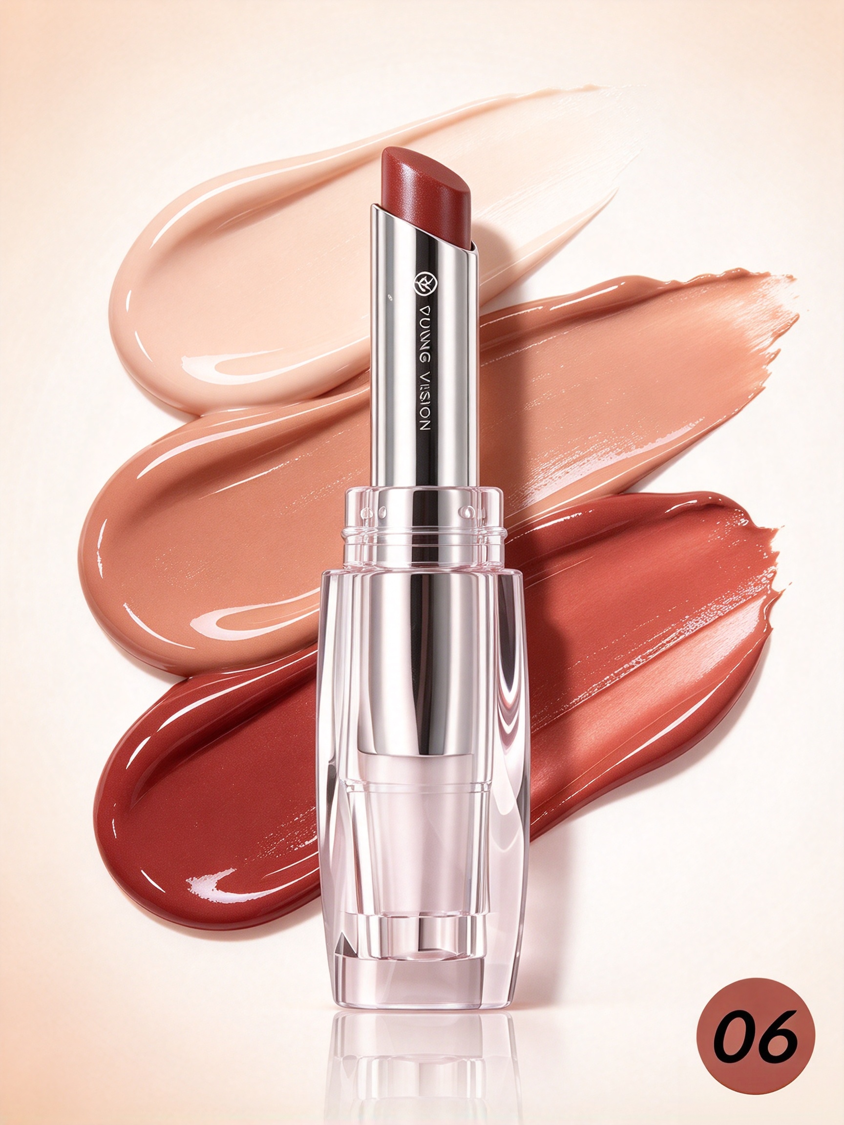 Rust Brown Glossy Lipstick