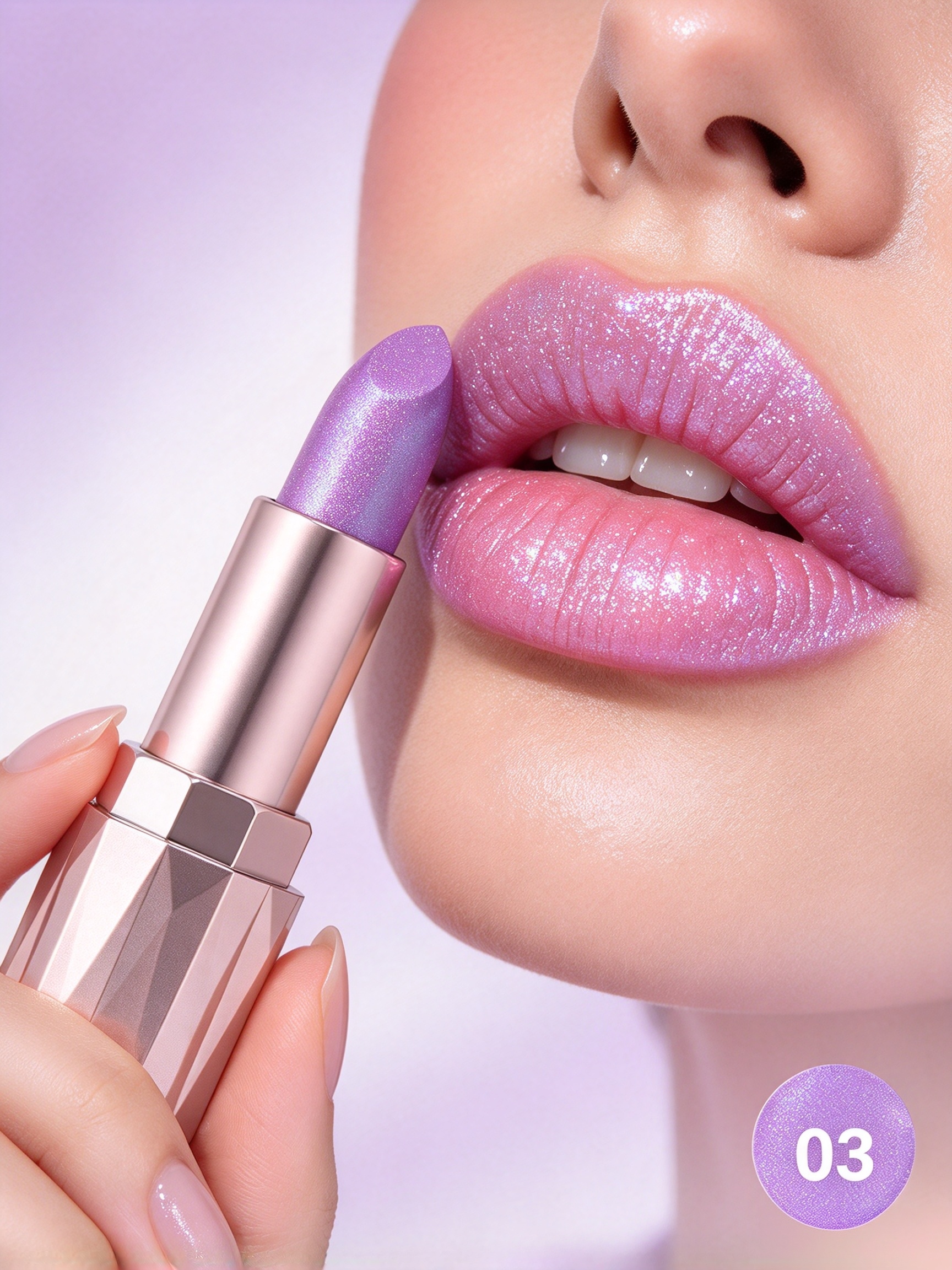 Lilac Shimmering Lipstick