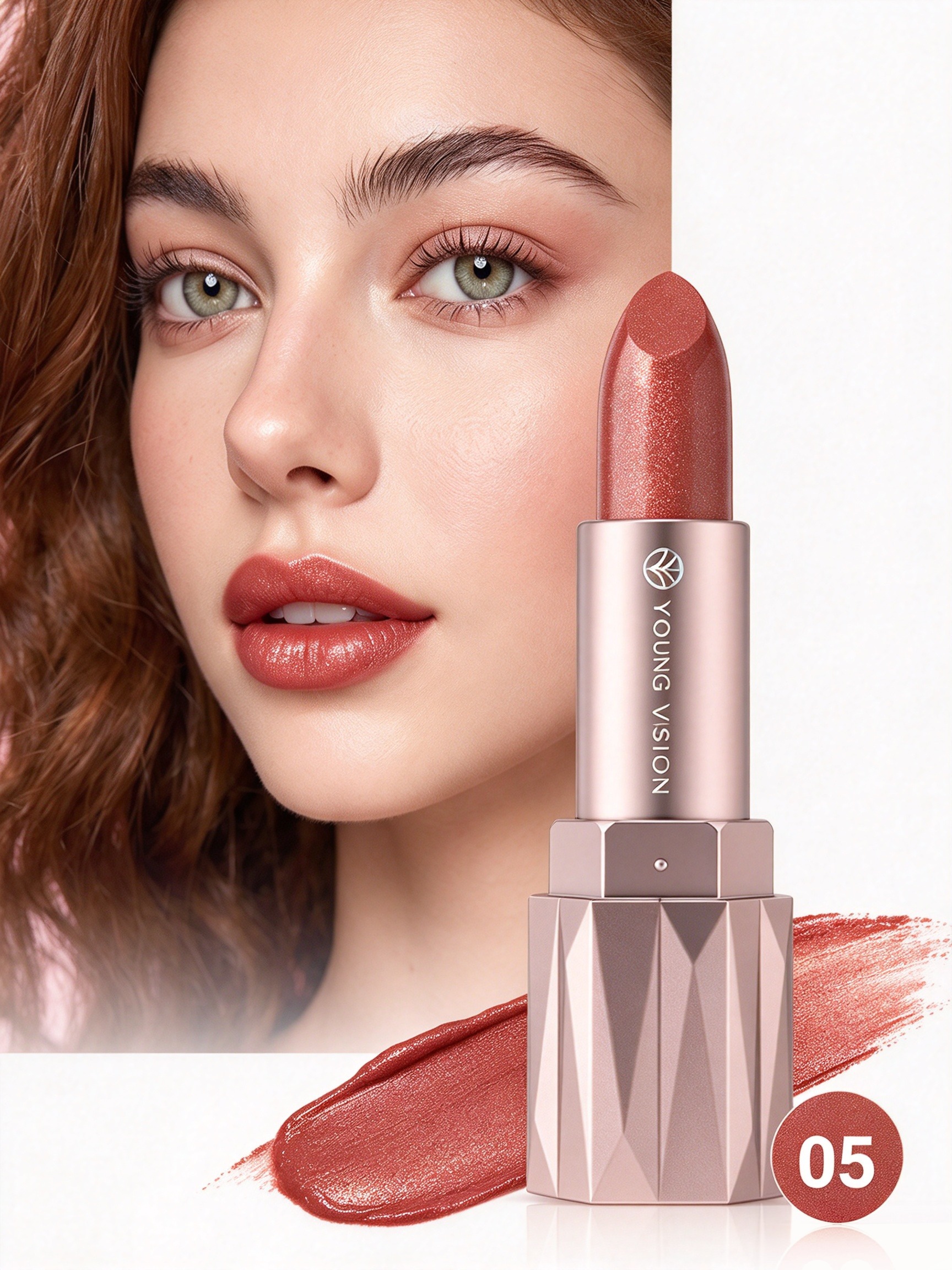 Shimmering Coral Brown Lipstick