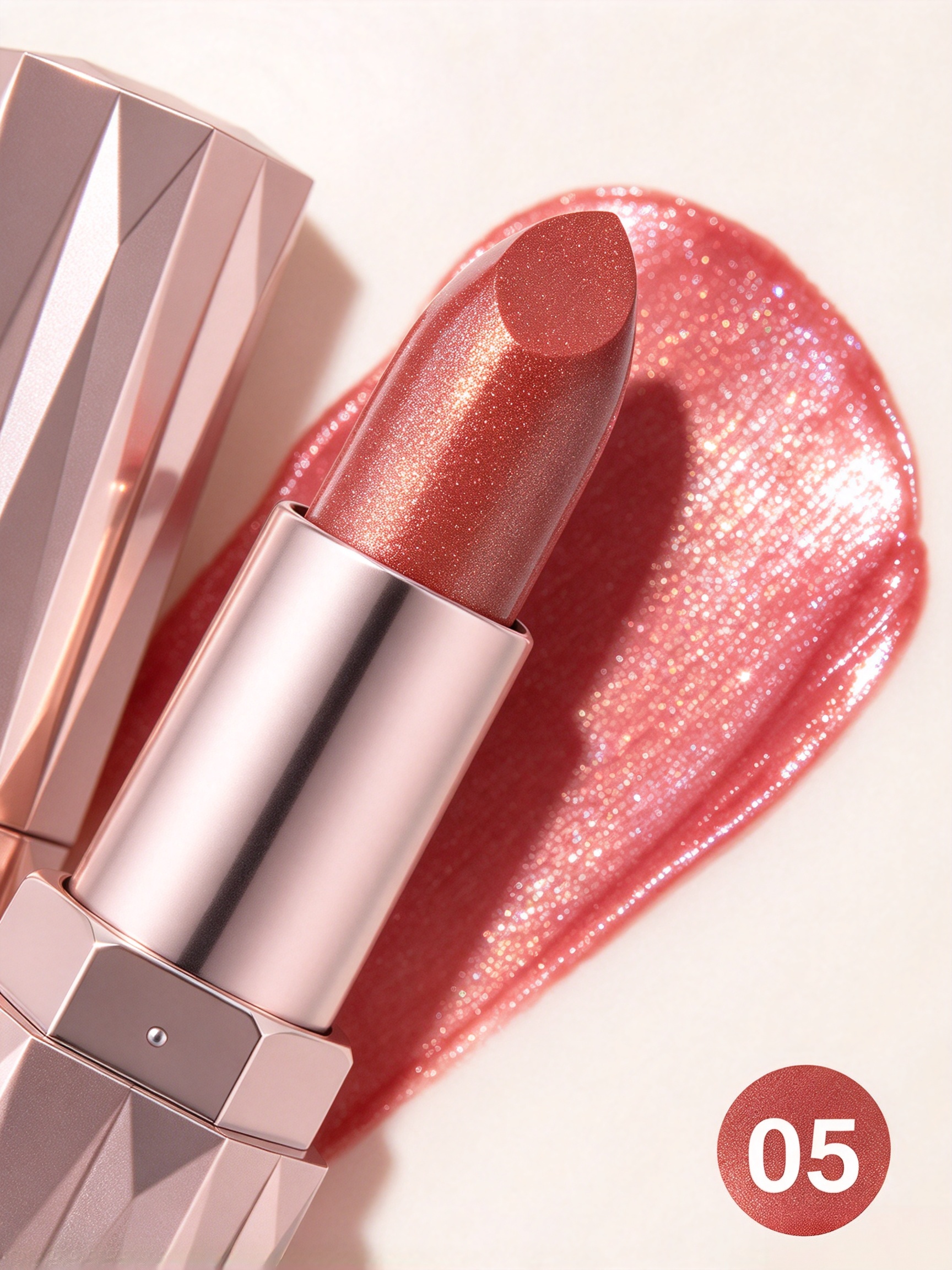 Shimmering Coral Brown Lipstick