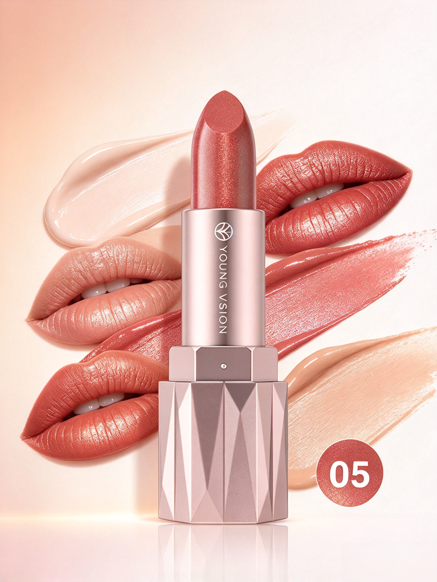 Shimmering Coral Brown Lipstick