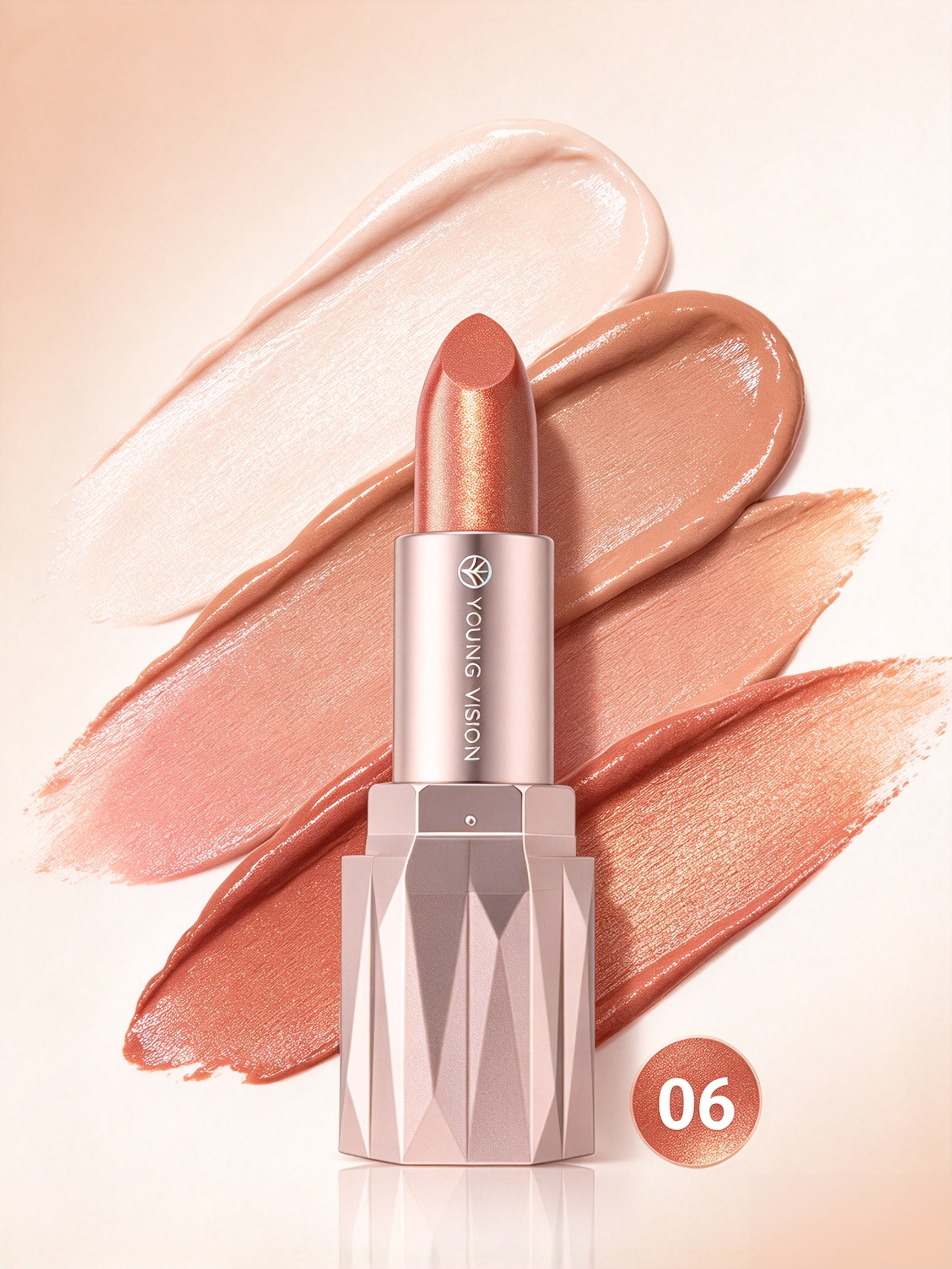 Peach Glitter Lipstick