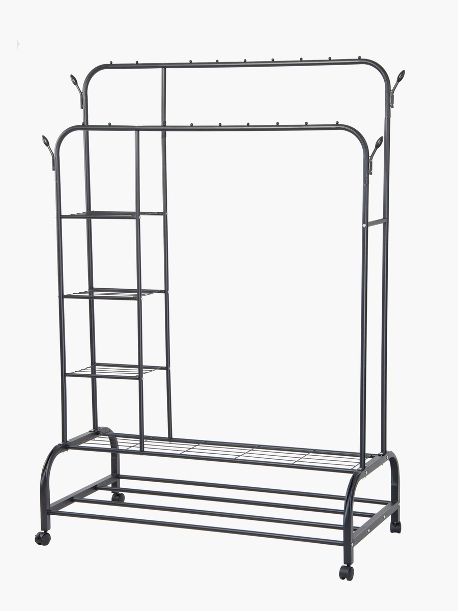 Covara Oxford Clothes Rack with Wheels - 110x55x160 cm