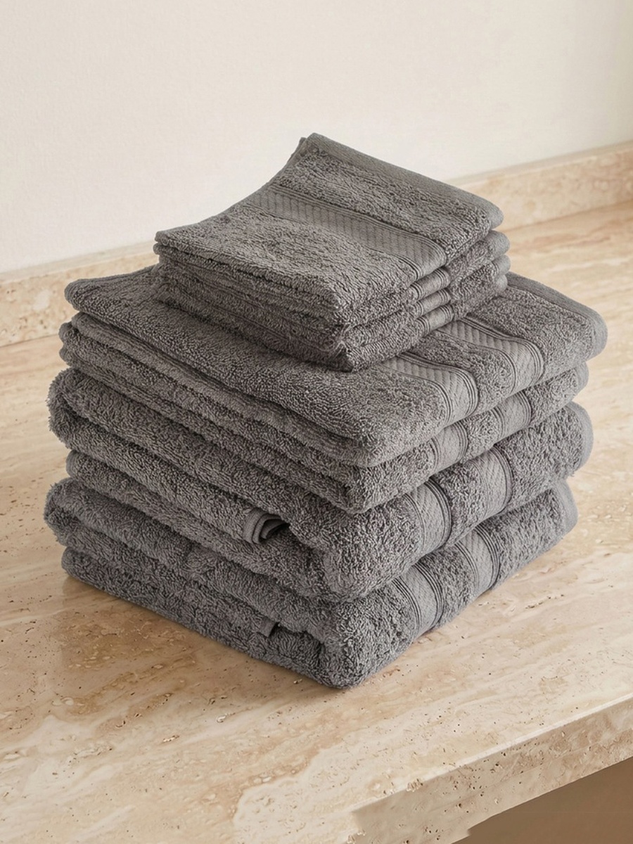 Essential Plus Combed 8-Piece Towel Set