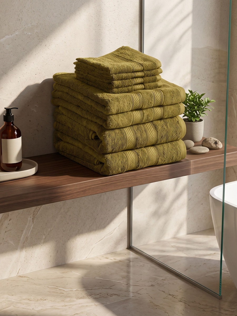 Essential Plus Combed 8-Piece Towel Set