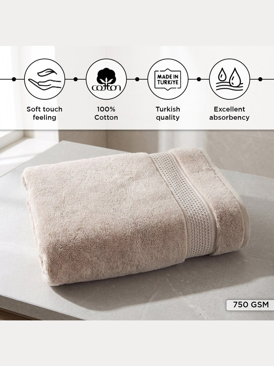 Opulence Turkish Luxury Bath Sheet - 90x150 cm