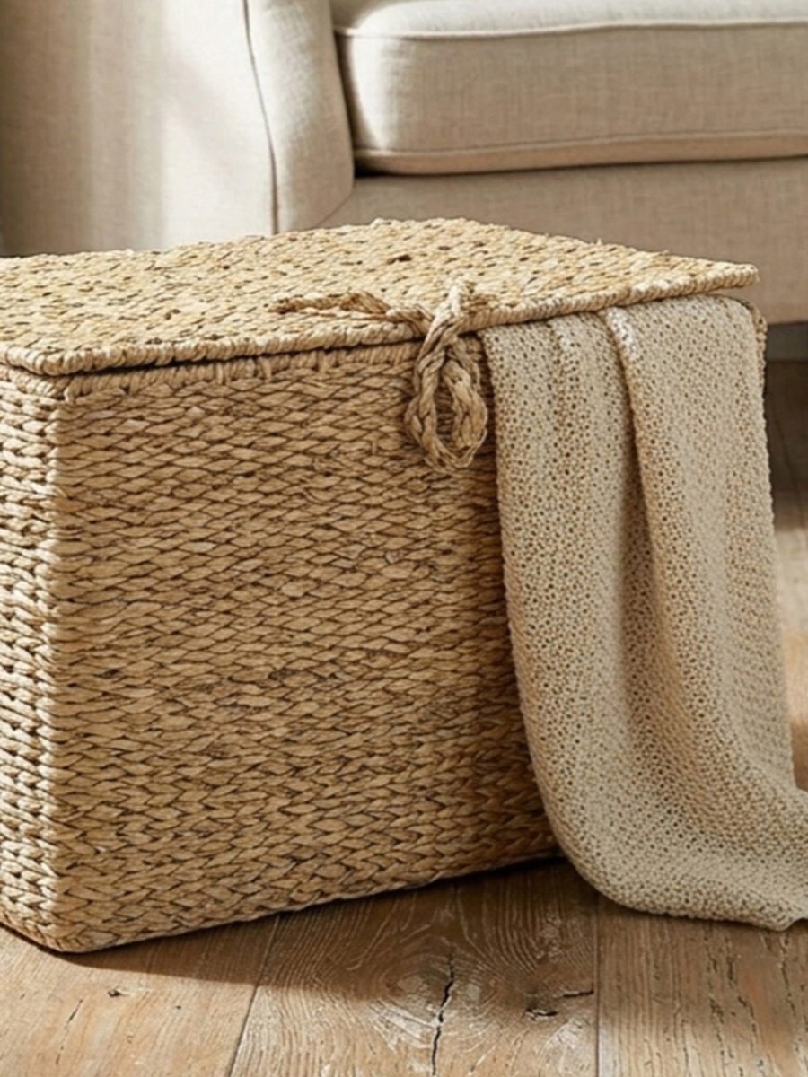 Naturaloom Rectangular Trunk with Iron Frame Inside - 40x28x20 cm