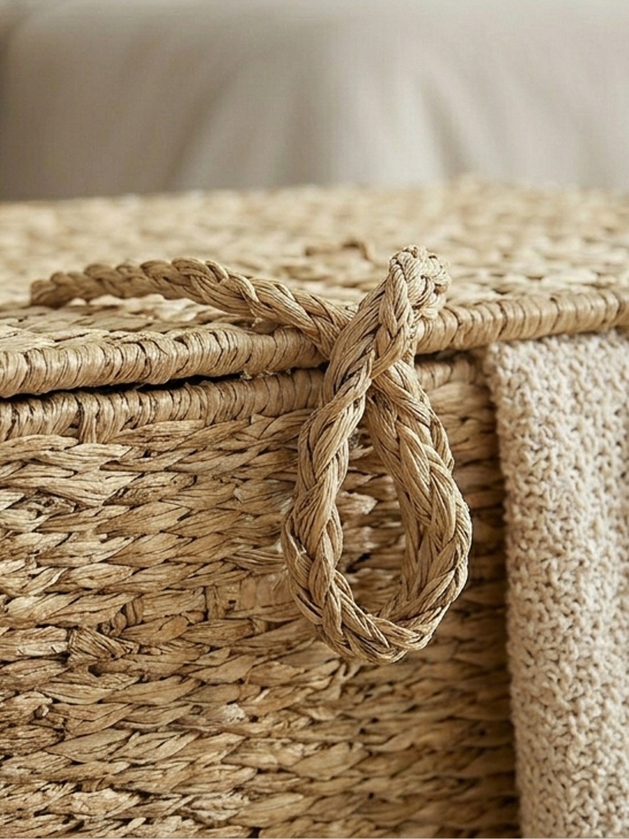 Naturaloom Rectangular Trunk with Iron Frame Inside - 40x28x20 cm